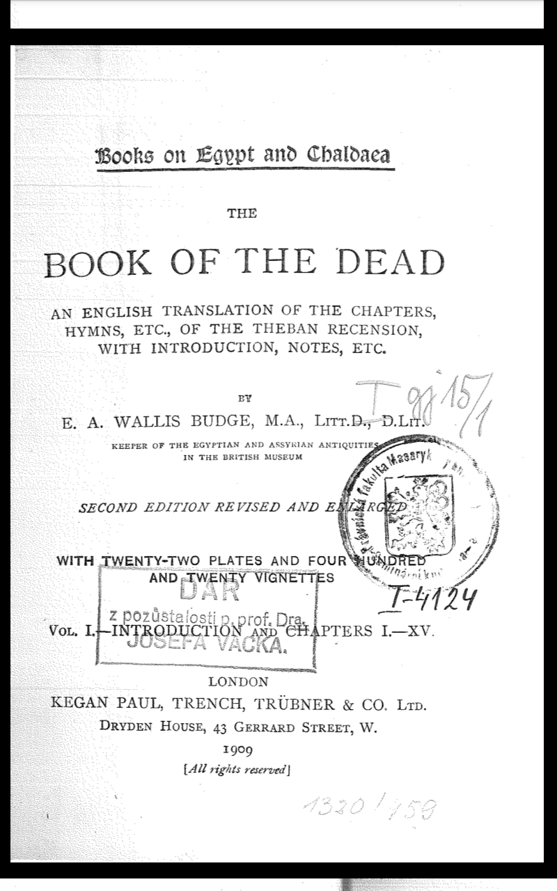 Book of the dead-translated into english